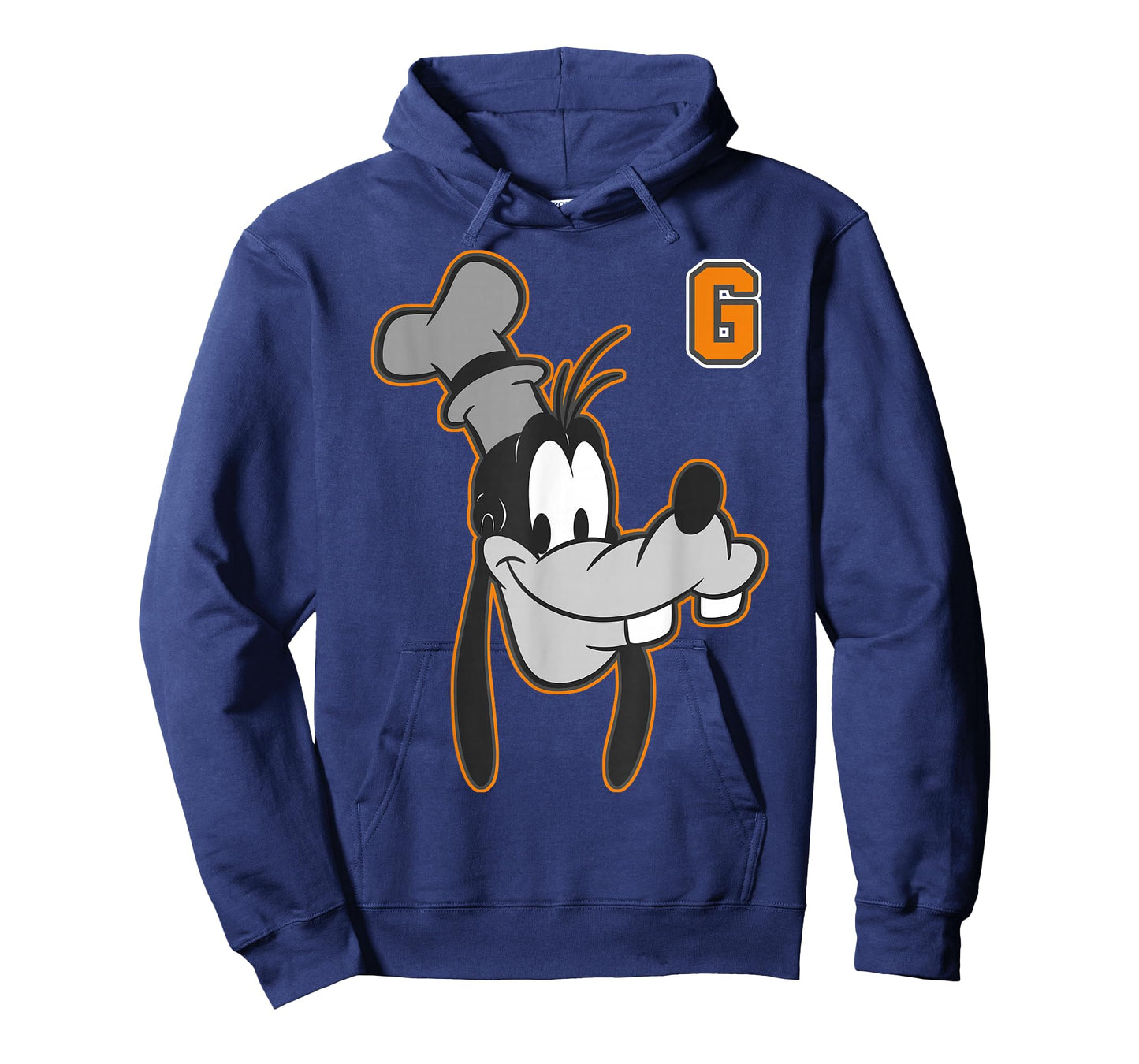 Disney Goofy Orange Outline Portrait T-Shirt Small