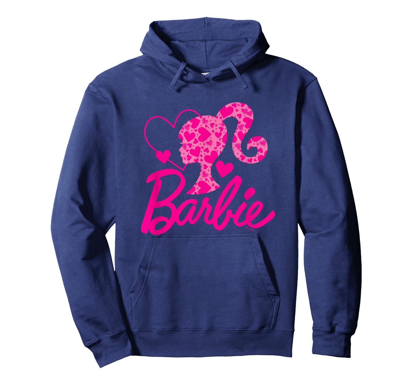 Barbie Black Heart Logo Crew Neck T-Shirt - Classic Fit, Short Sleeve, Cotton-Polyester Blend