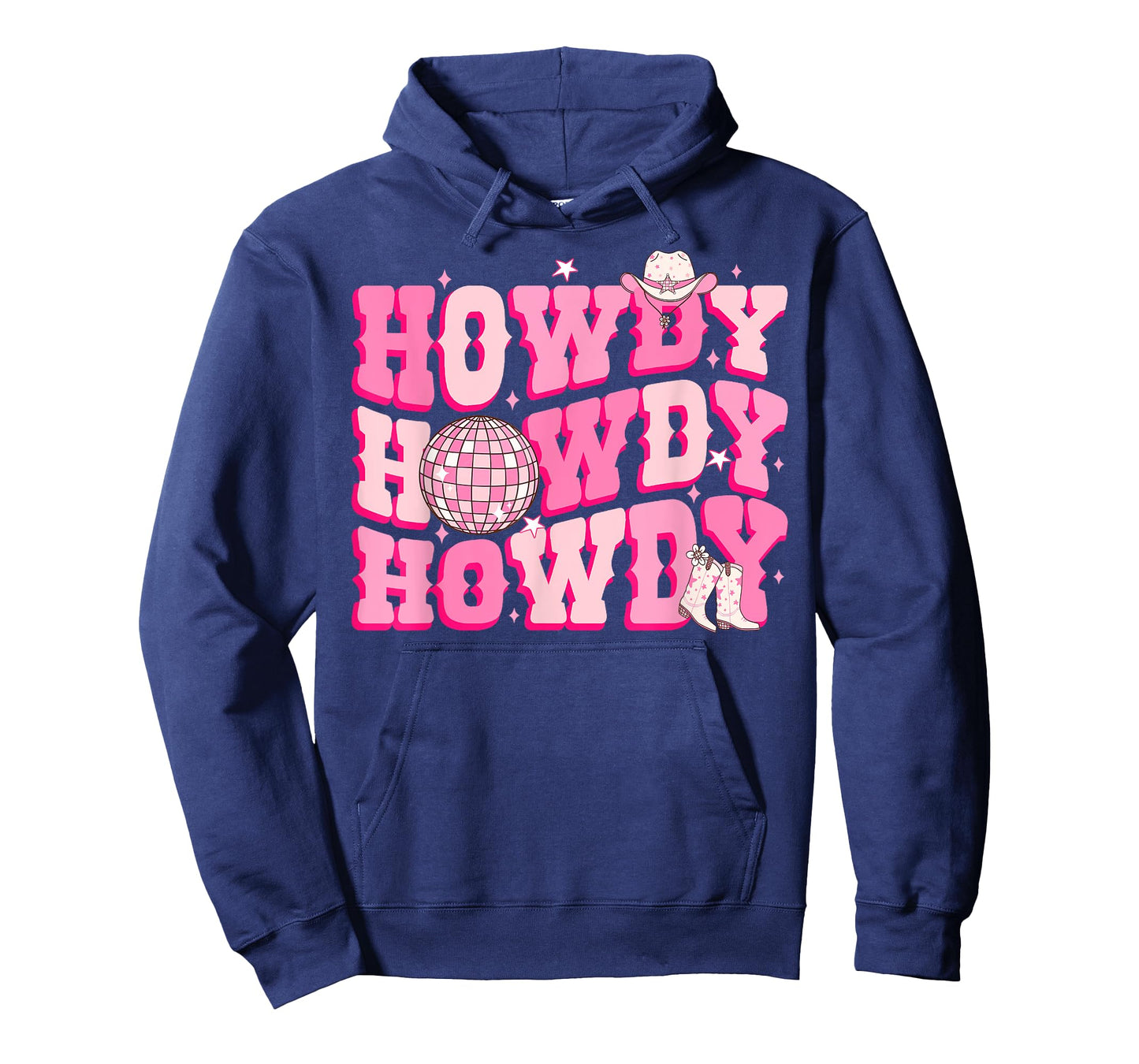 Howdy Southern Western Country Rodeo Pink Cowgirl Disco T-Shirt
