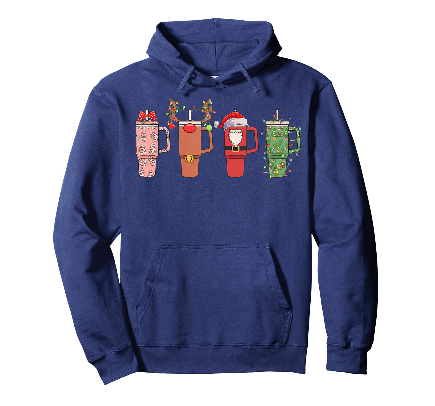 Santa Reindeer Stanley Tumbler Christmas Xmas Pajamas Funny T-Shirt