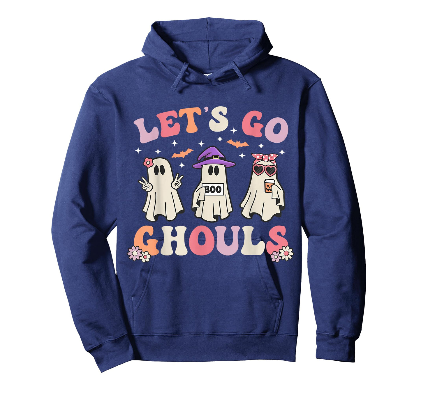 Lets Go Ghouls Retro Halloween Ghost Women Toddler Girl T-Shirt