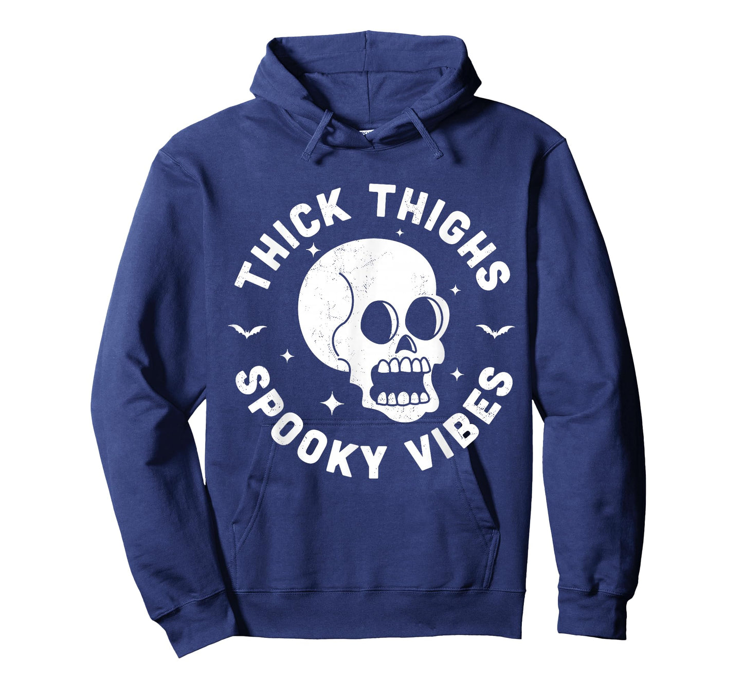 Thick Thighs Spooky Vibes Funny Halloween Skull Workout Gym T-Shirt