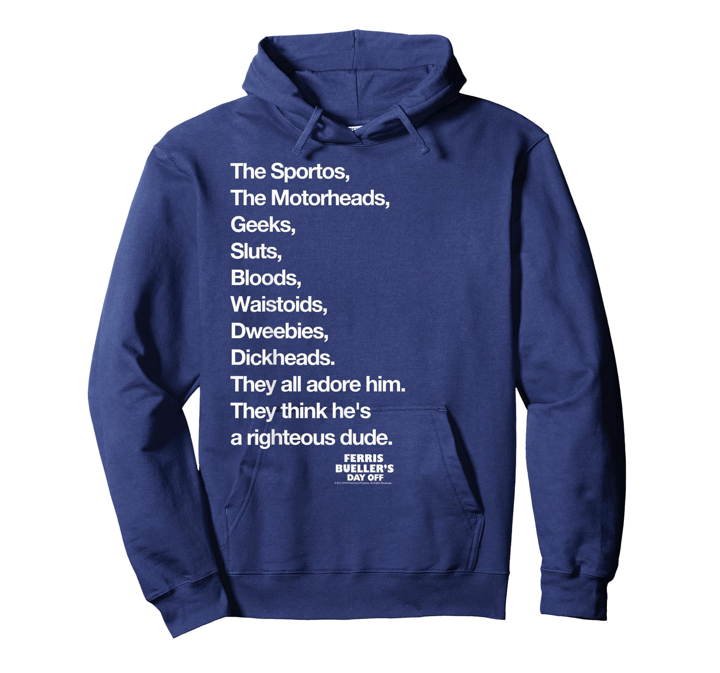 Ferris Bueller's Day Off Righteous Dude List Movie T-Shirt