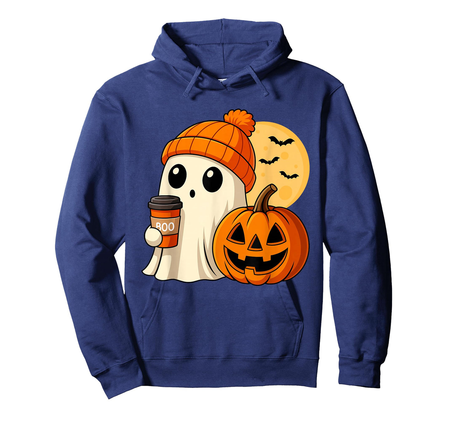 Halloween Ghost Coffee Pumpkin Spooky Season Women Kids Men T-Shirt