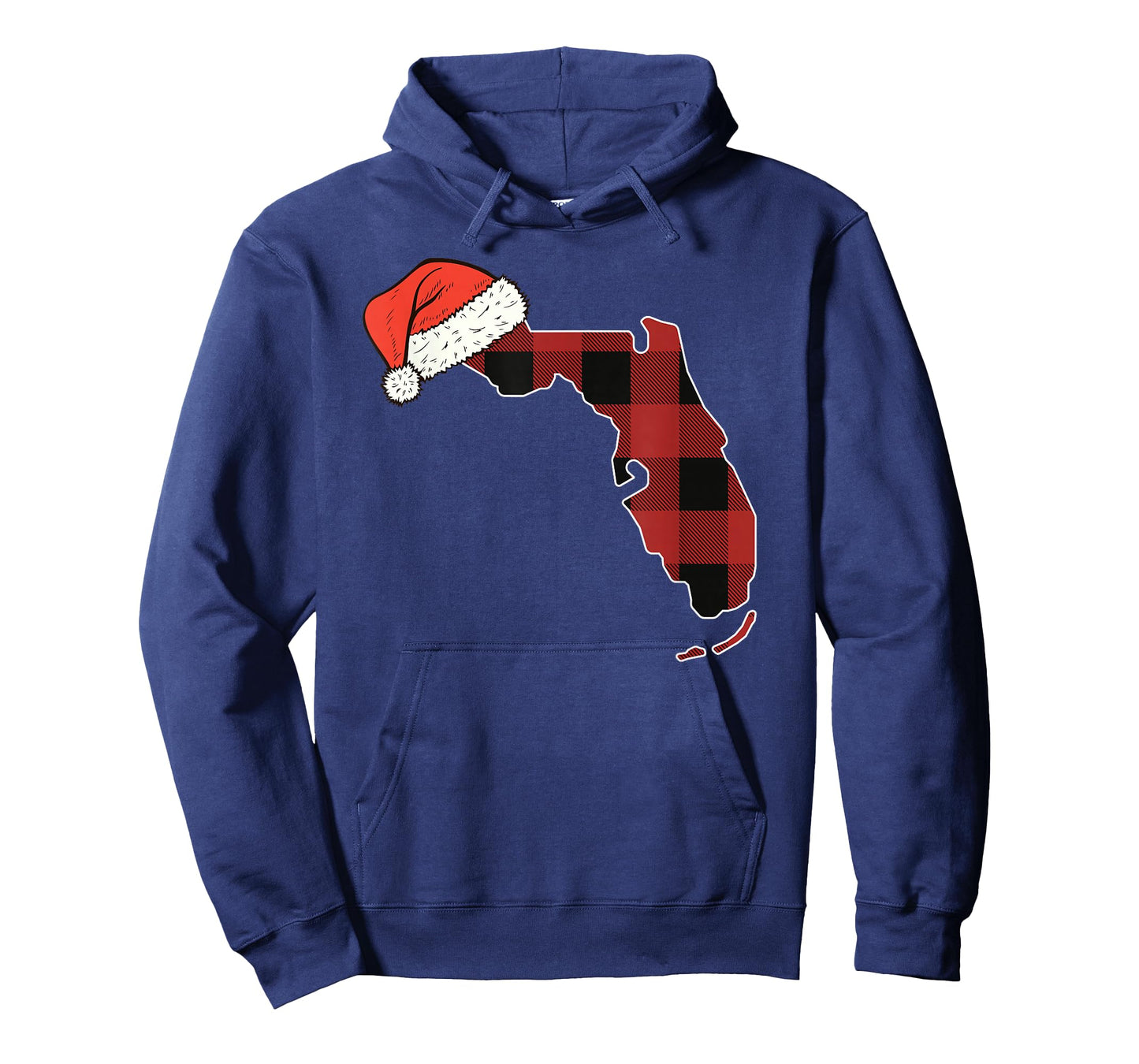 Florida Plaid Christmas Santa Hat Holiday Matching Design T-Shirt