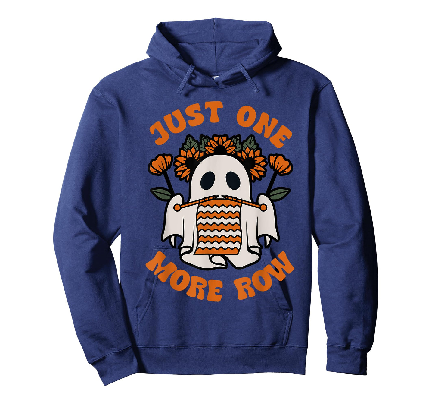 Funny Just One More Row Crochet Boo Halloween Apparel T-Shirt