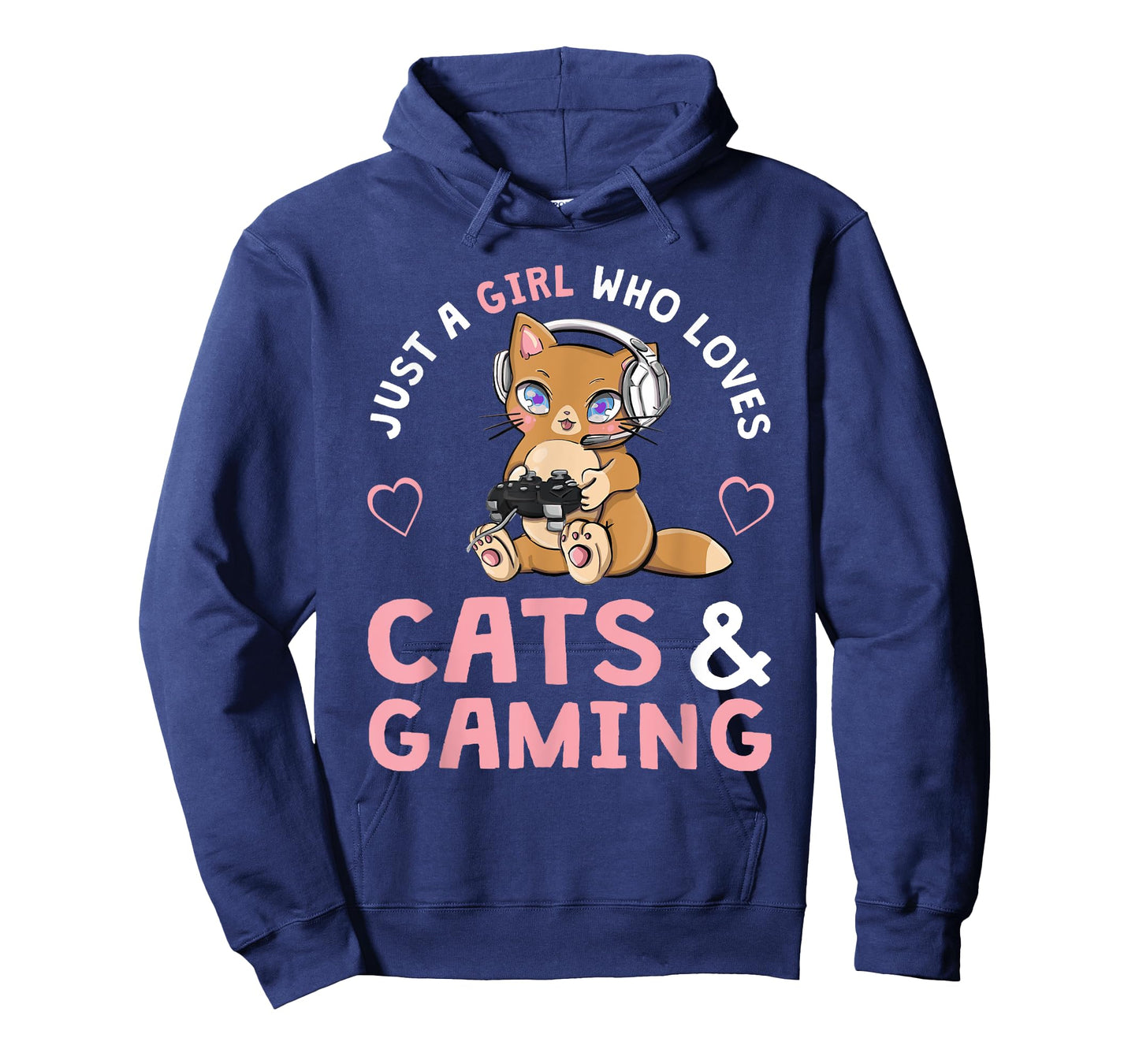 Just A Girl Who Loves Cats And Gaming Cute Gamer Cat T-Shirt