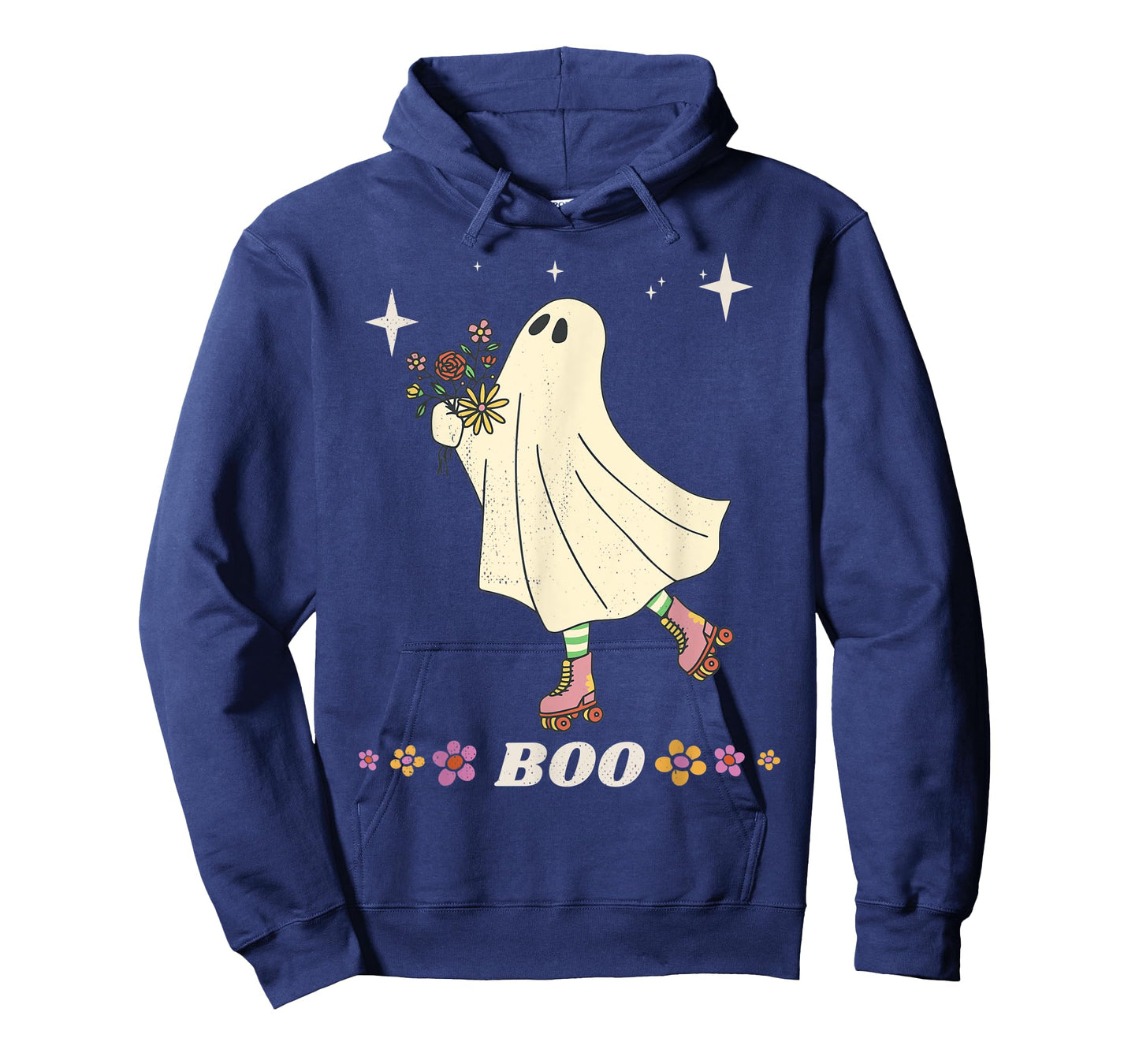 Boo. Roller skating Hippie ghost for halloween and more. T-Shirt