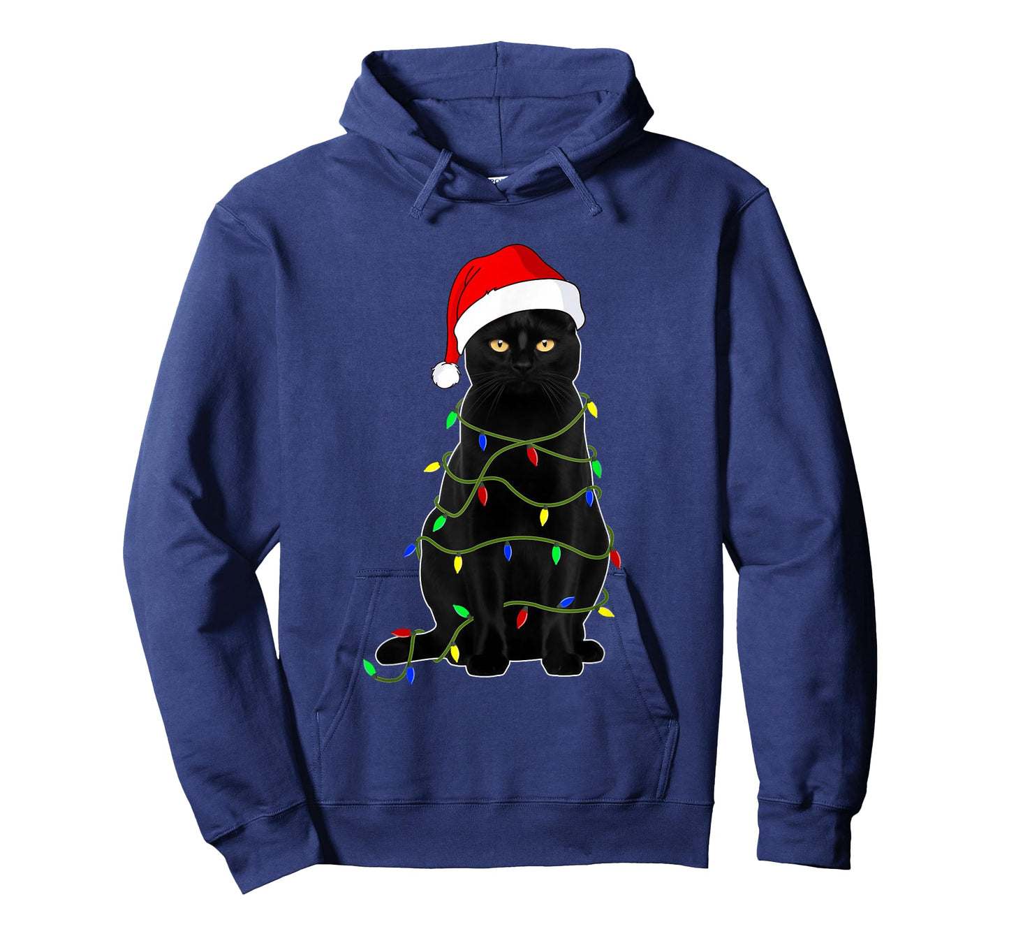 Black Cat Santa Christmas Family Matching Pajamas Xmas Men Women Kids T-Shirt