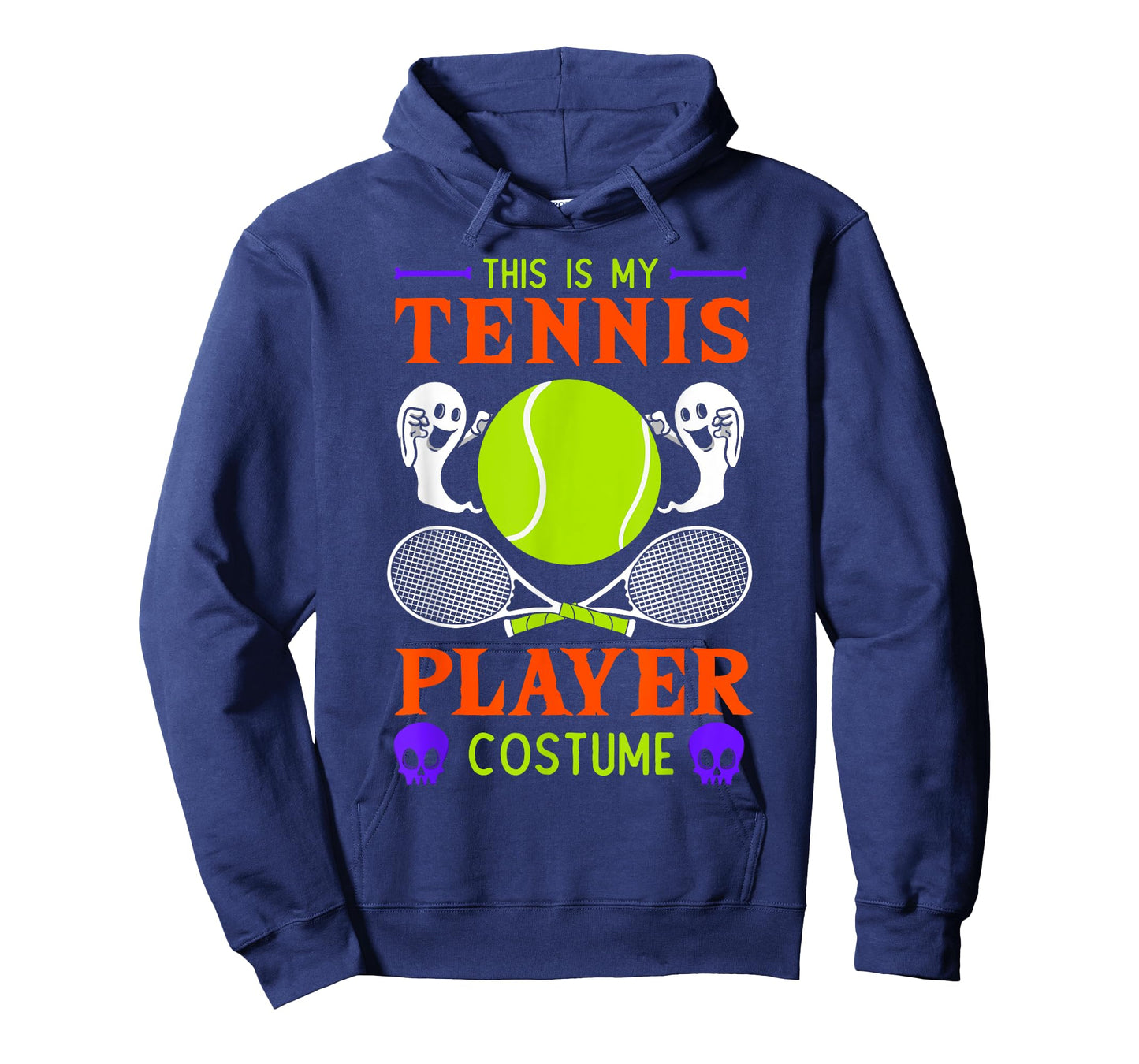 Halloween Tennis Player Sport Spooky Ghost Costume T-Shirt