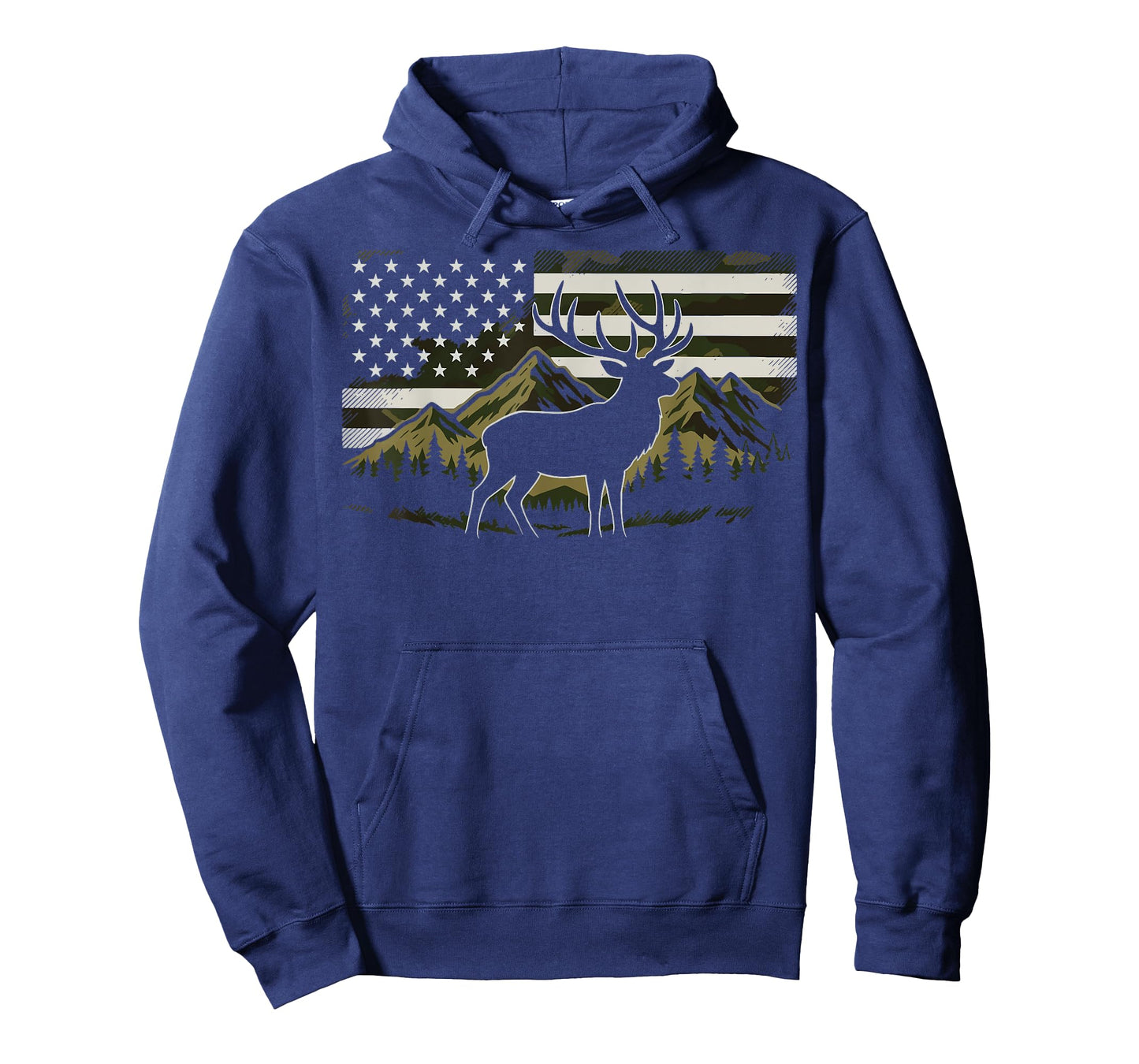 Hunting USA Flag Deer 4th Of July Hunter T-Shirt