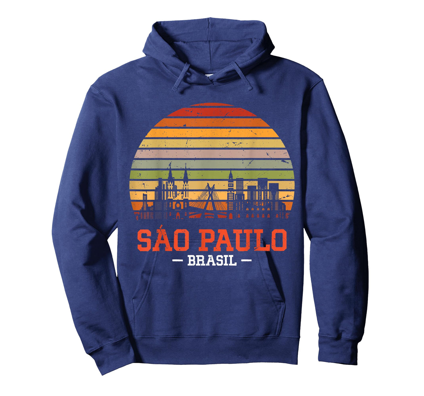 Sao Paulo Brasil Retro Vintage Sunset Skyline Sao Paulo T-Shirt
