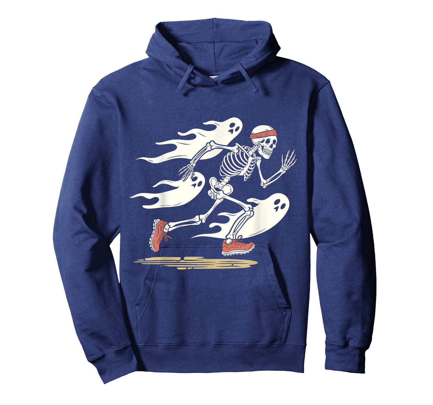 Funny Skeleton Running Lovers Spooky Halloween Runner Ghosts T-Shirt
