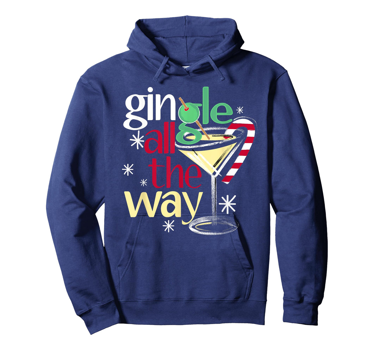 Gingle All The Way Christmas Gin Martini T-Shirt