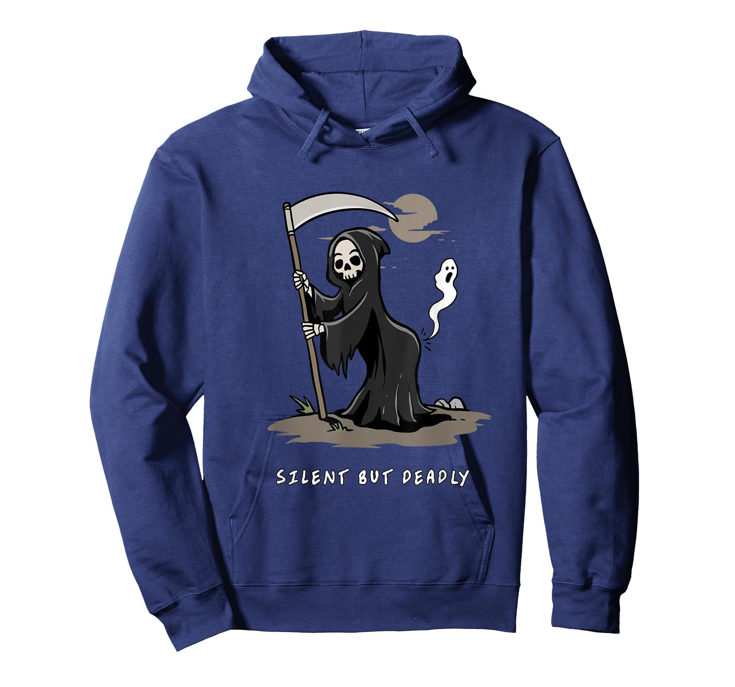 Silent But Deadly Funny Grim Reaper Skeleton Dark Humor Art T-Shirt