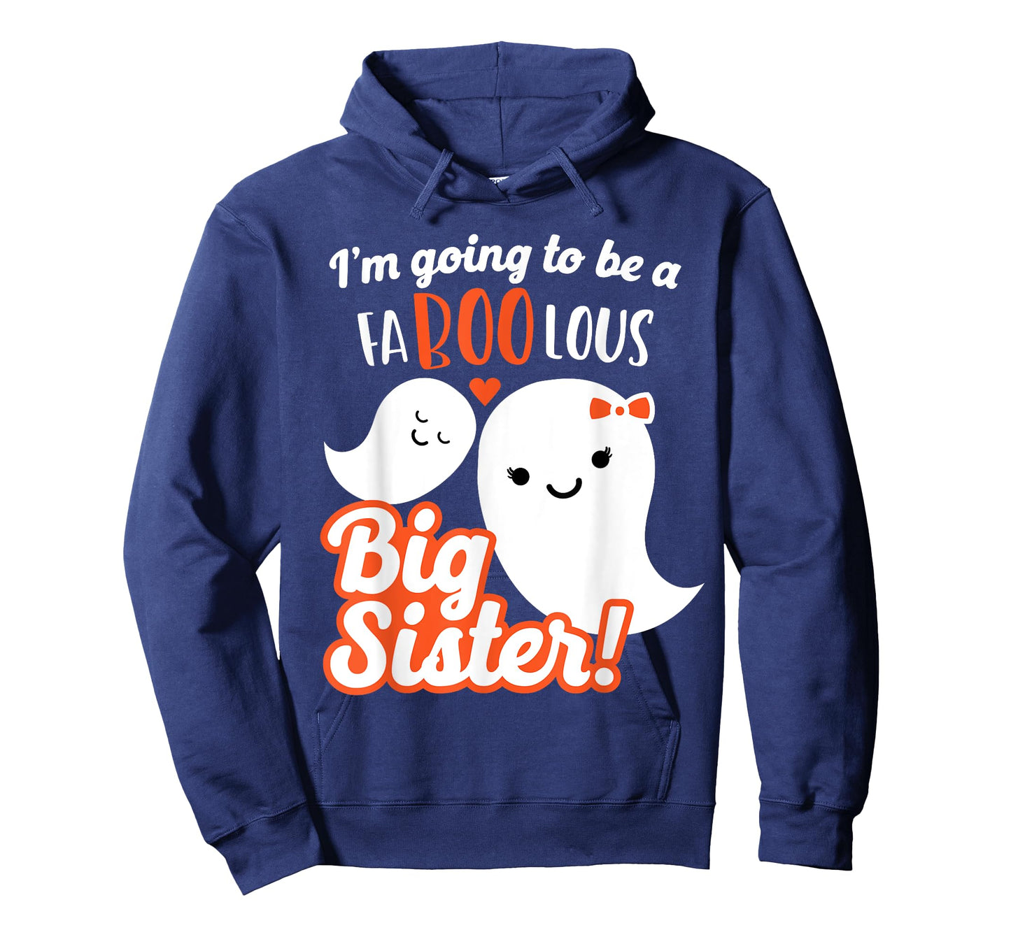 Big Sister Pregnancy Announcement Cute Ghost Girls Halloween T-Shirt