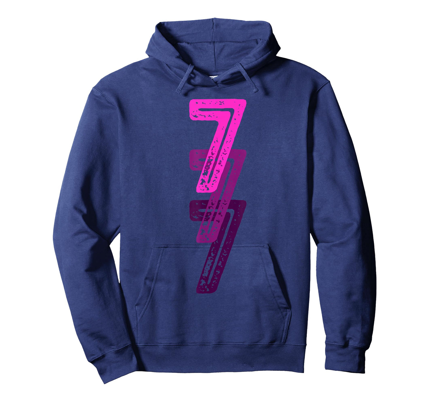 Number 7 Pink Best Classic College Style Birthday Funny T-Shirt
