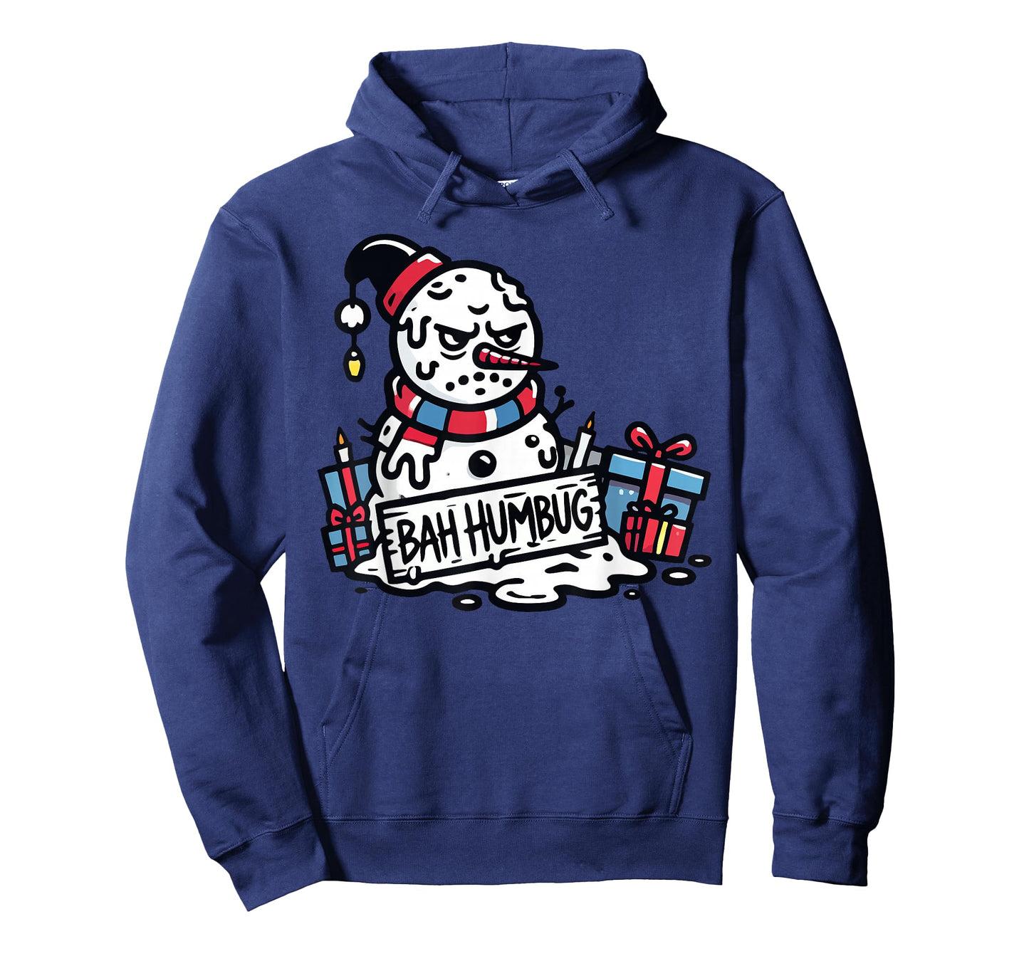 Bah Humbug Santa Hat Snowman for People Haters Sarcastic T-Shirt