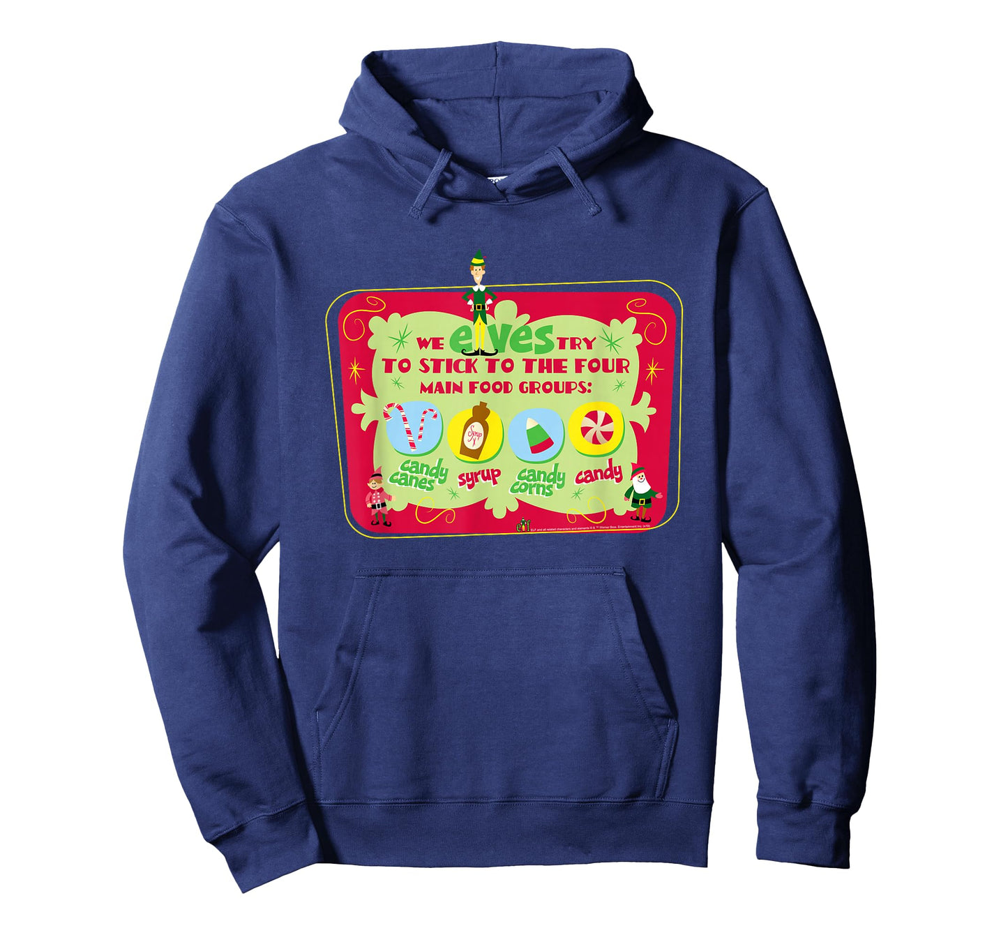 Elf Movie Stick to the 4 Main Food Groups T-Shirt