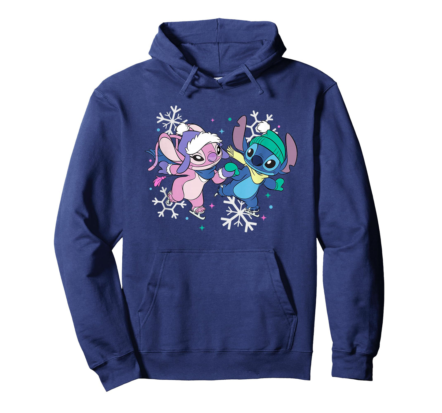 Disney Lilo & Stitch Christmas Angel and Stitch Ice Skating T-Shirt