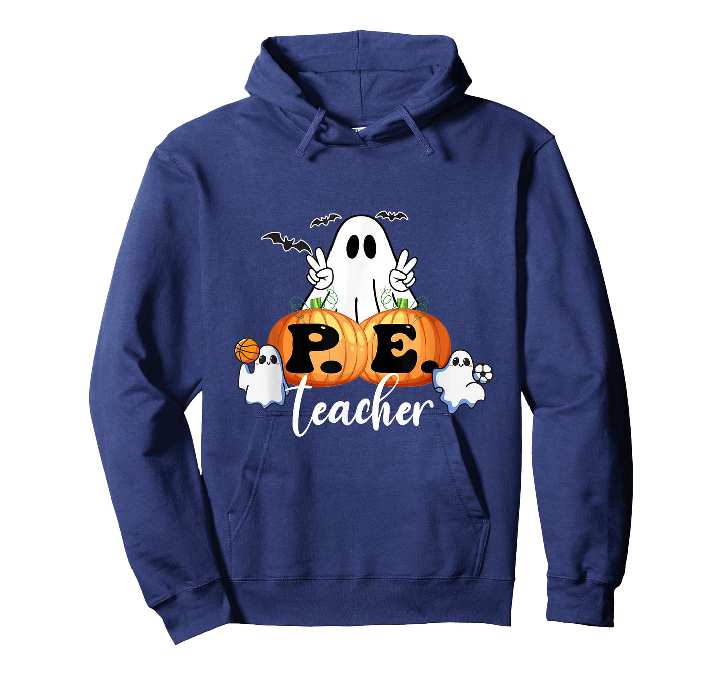 Funny Halloween P.E. Teacher Ghosts Pumpkins Sports Lover T-Shirt