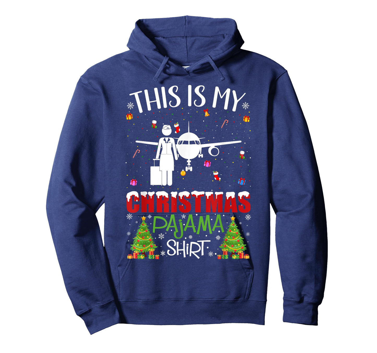 This is My Christmas Pajama Flight Attendant Ugly Sweater T-Shirt