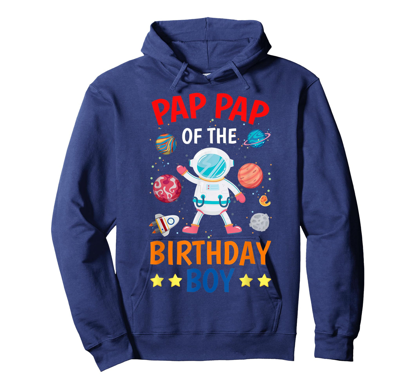 Pap Pap Of The Birthday Boy Space Planet Theme Bday Party T-Shirt