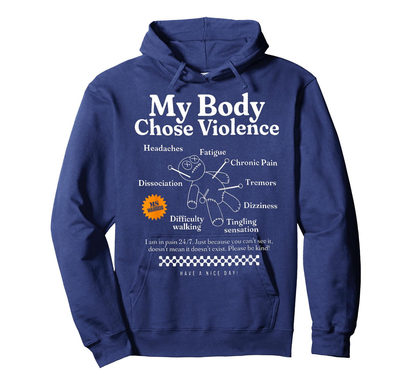 my body chose violence retro MS awareness month T-Shirt