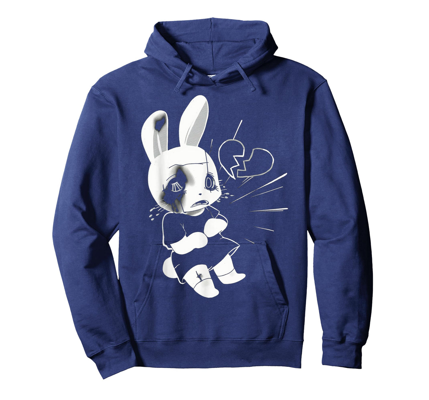 Sad Broken Heart Punk Goth Grunge Anime Bunny Rabbit T-Shirt