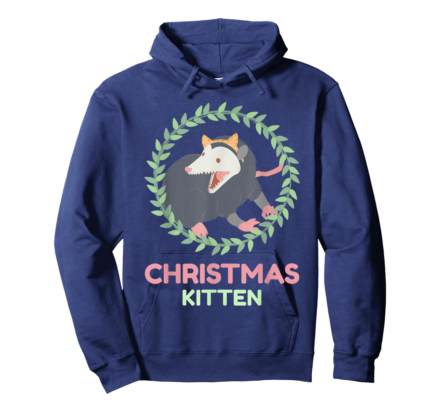 Xmas Possum Kitten - Creepy Cute Pastel Goth Christmas T-Shirt
