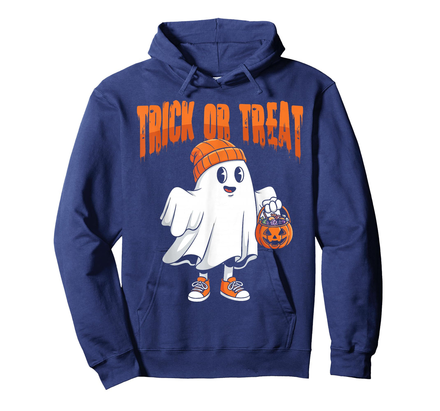 Cute Ghost Trick or Treat Halloween Candy Pumpkin Graphic T-Shirt