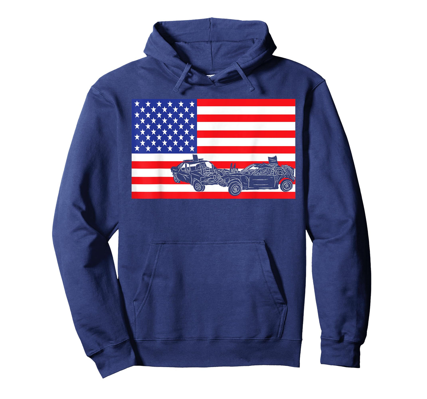 Demolition Derby USA American Flag Car Racer 4th Of July T-Shirt for Women Kids Men