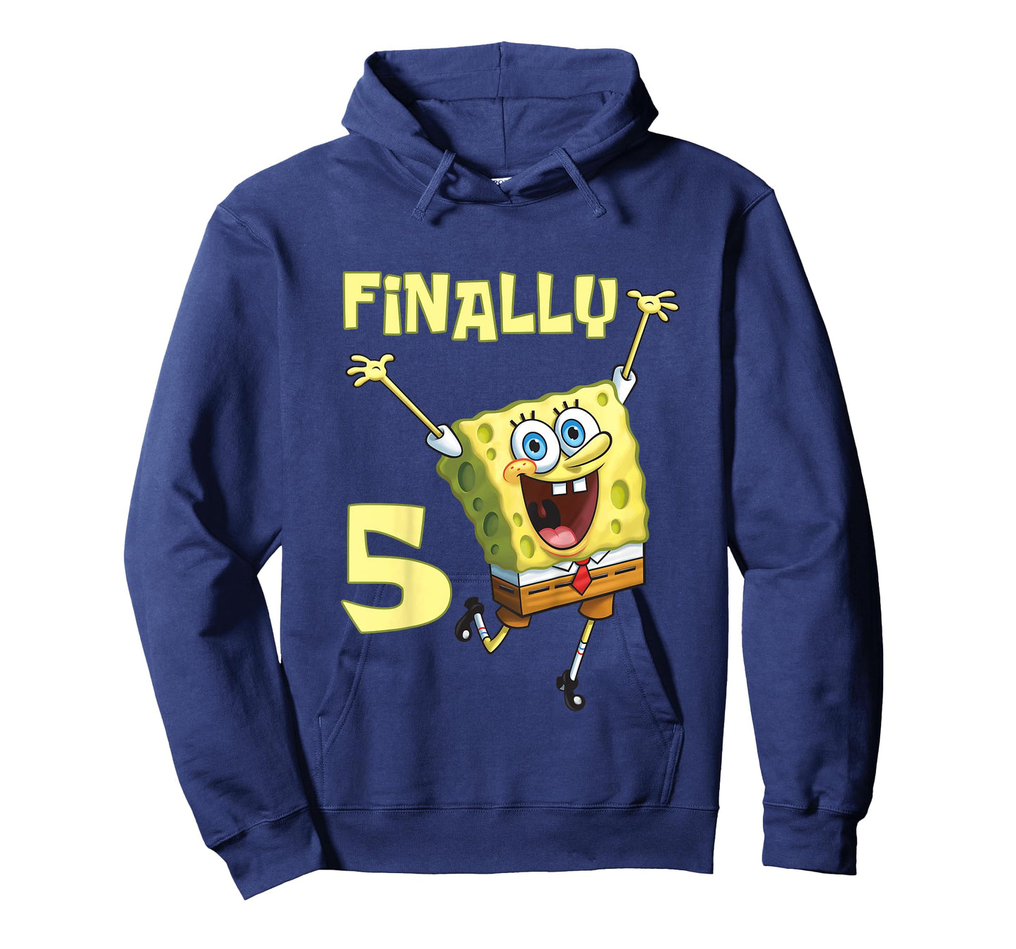 Mademark x SpongeBob SquarePants - Kids Original SpongeBob Square Pants - 5th Birthday. Finally 5. T-Shirt