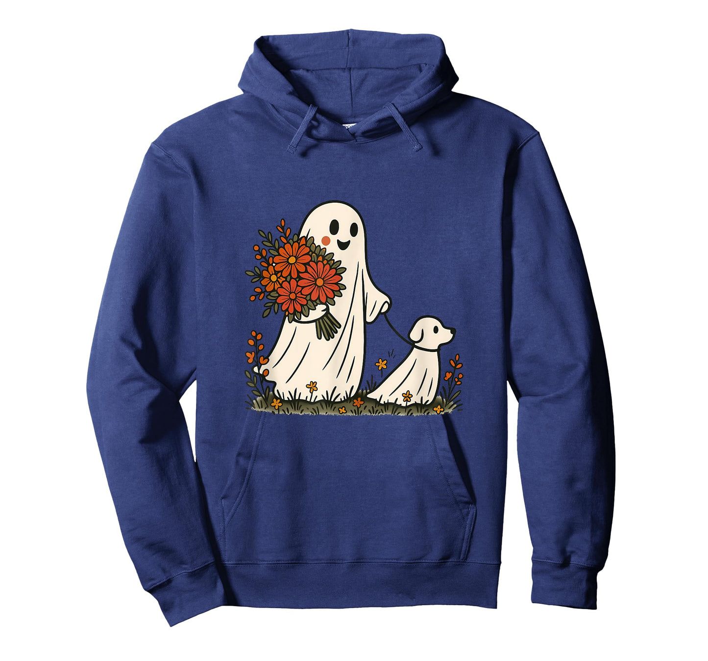 Ghost Walking Dog Spooky Funny Halloween Dog Lover T-Shirt