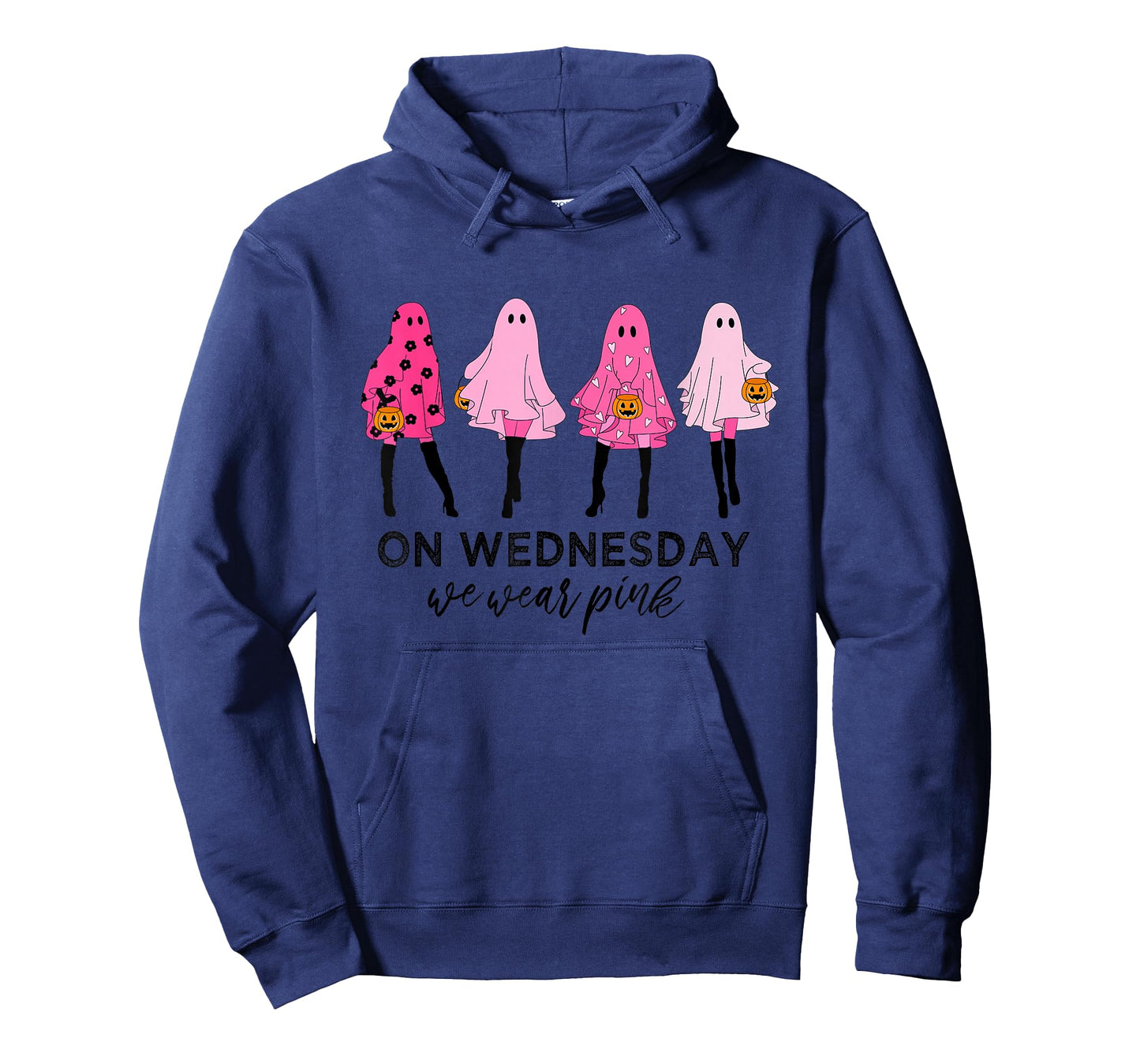 Funny Cute On Wednesday Ghost Halloween We Wear Pink T-Shirt