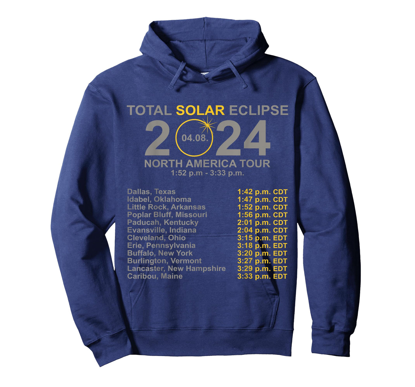 2024 Total Solar Eclipse April 8 Path Of The Eclipse T-Shirt