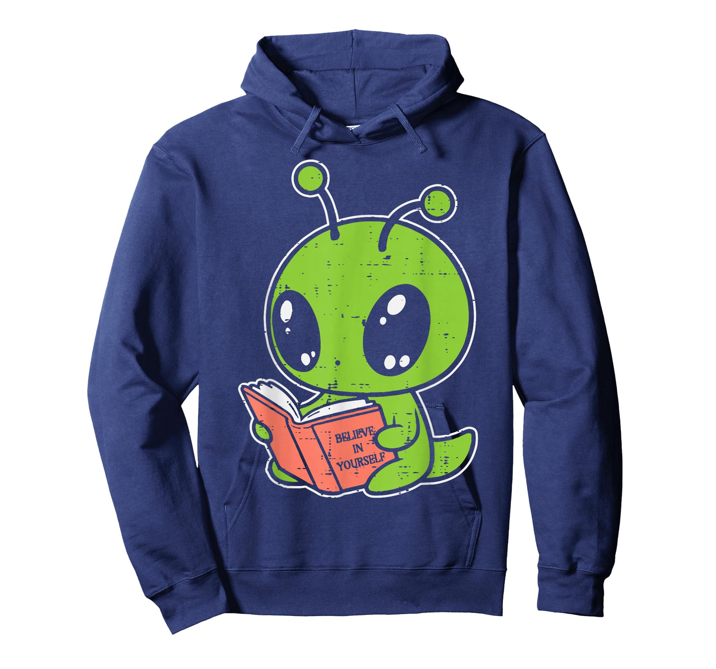 Alien Reading Book Believe In Yourself Funny Kids Women Men T-Shirt