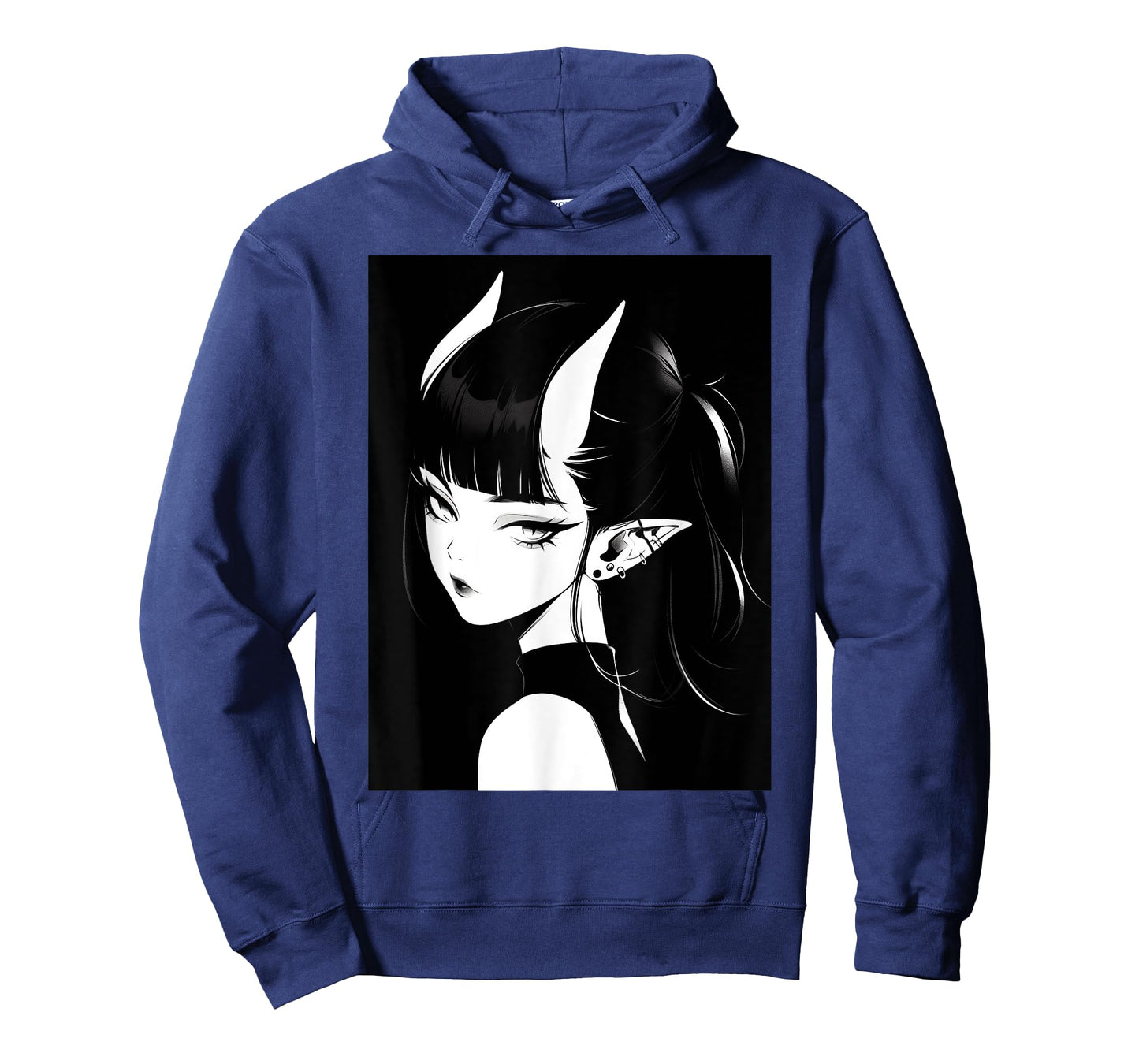 Anime Girl Horns Soft Grunge Waifu Gothic Girl T-Shirt