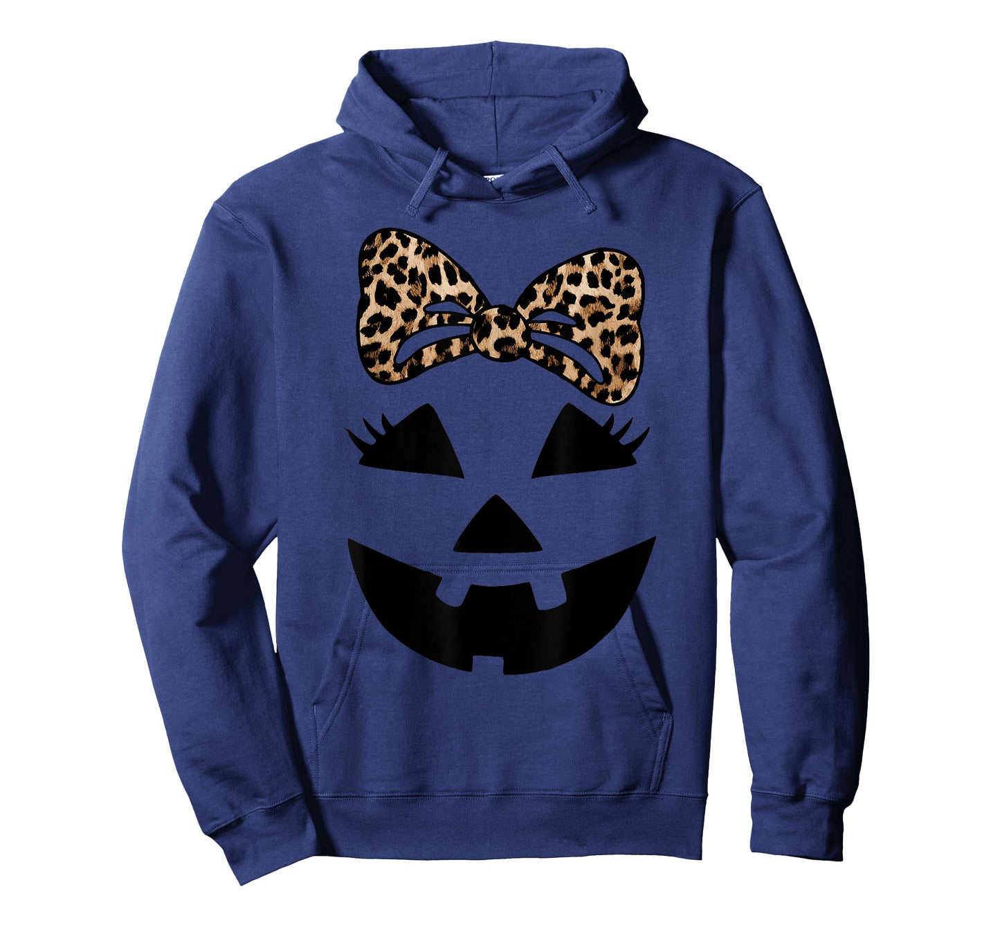 Jack O Lantern Face Pumpkin Hallowen Leopard Print Bow Tie T-Shirt