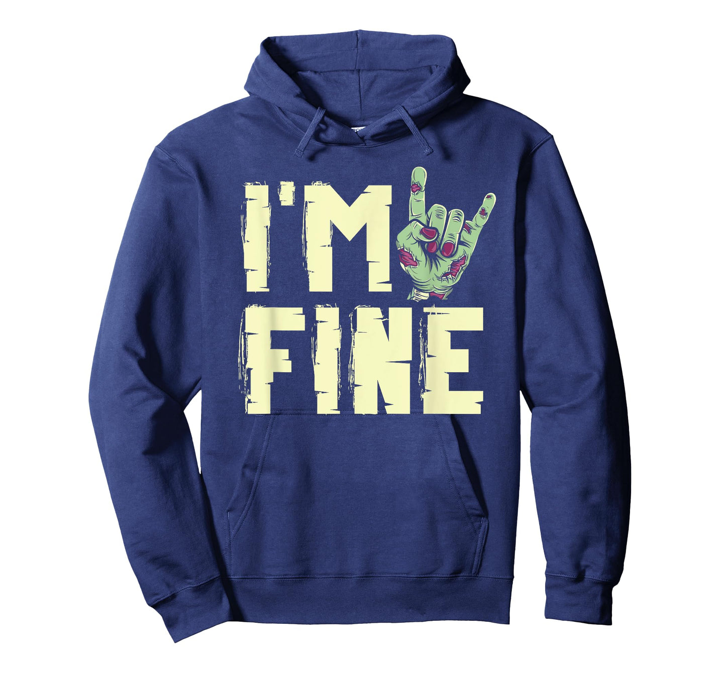 I'm Fine Zombie Hand Zombies Horror Trick Or Treat Halloween T-Shirt