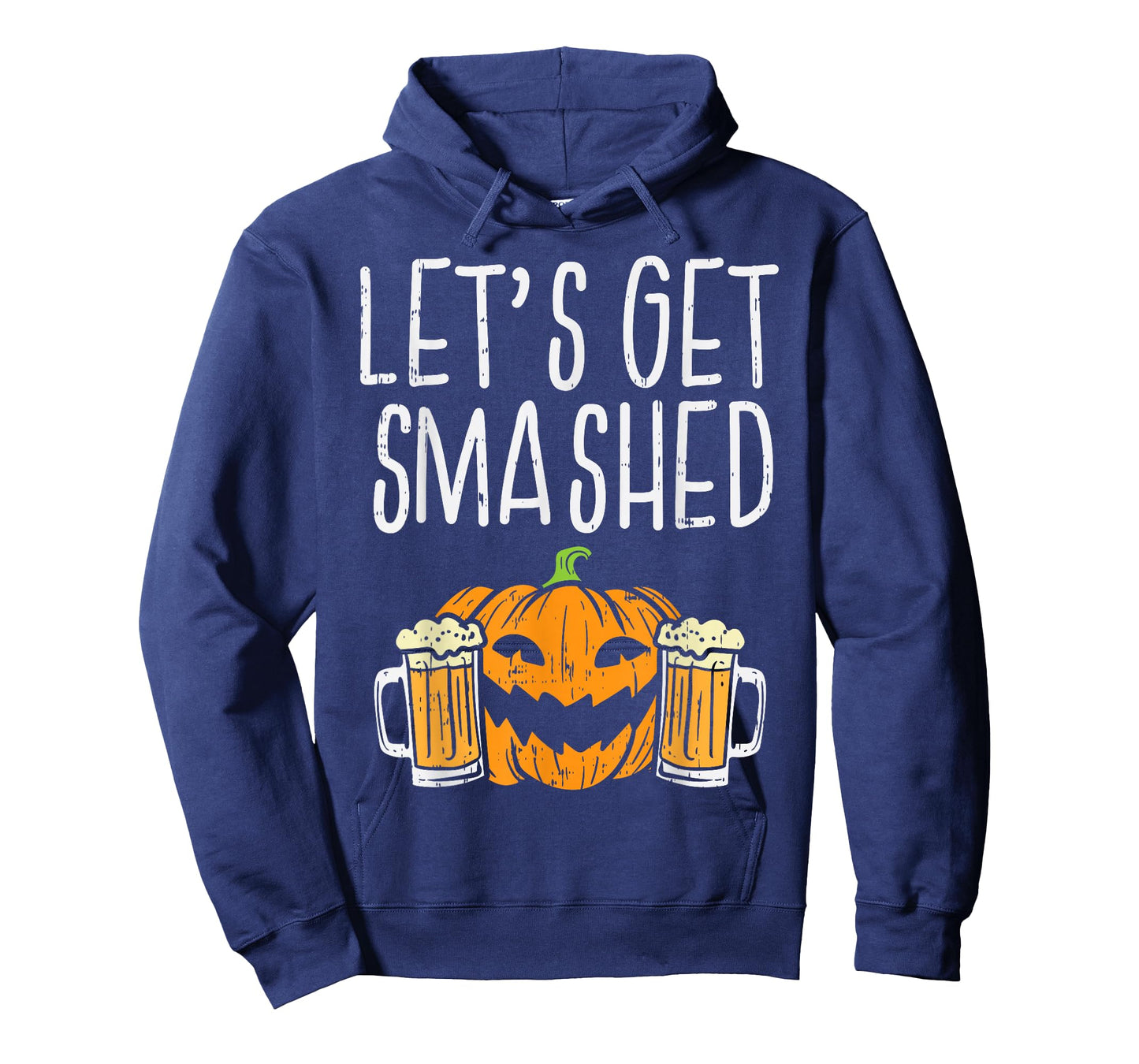 Lets Get Smashed Jack O Lantern Beer Halloween Drinking Men T-Shirt