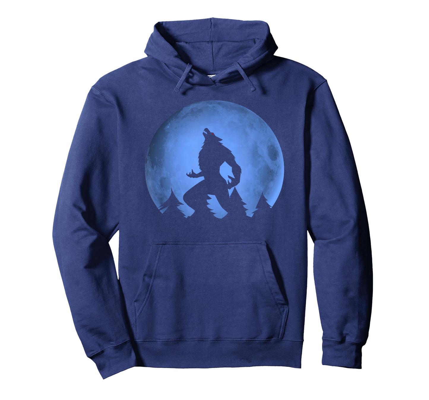 Wolf Halloween Costume Werewolf Blue Moon Scary For Men Boys T-Shirt