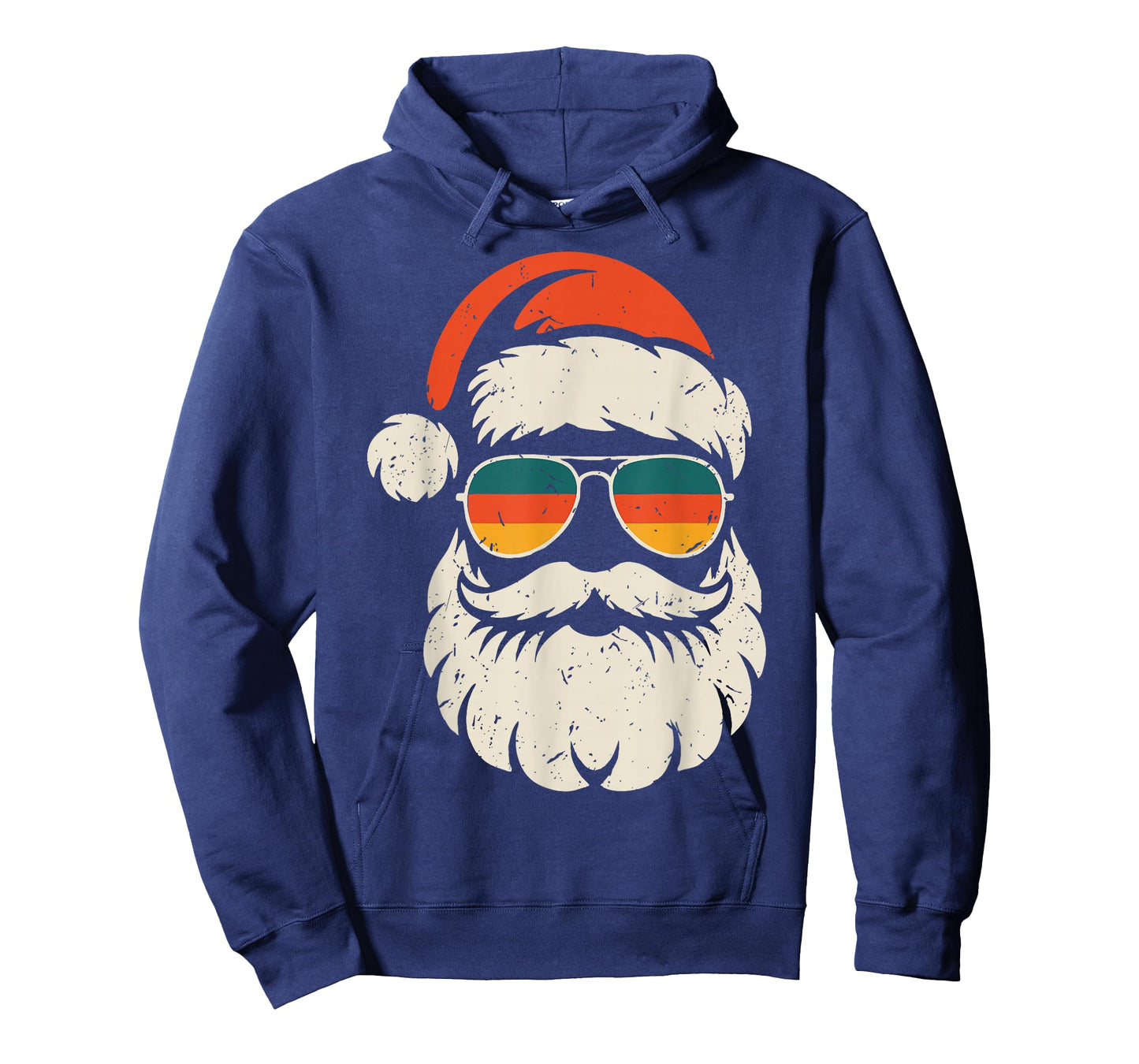 Retro Santa Face Sunglasses Funny Christmas Family Outfit T-Shirt