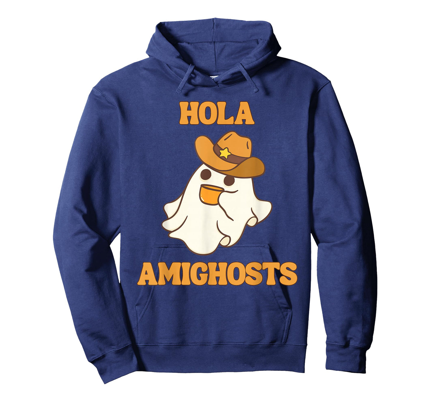 Hola Amighosts Funny Spanish Halloween Cowboy Ghost T-Shirt