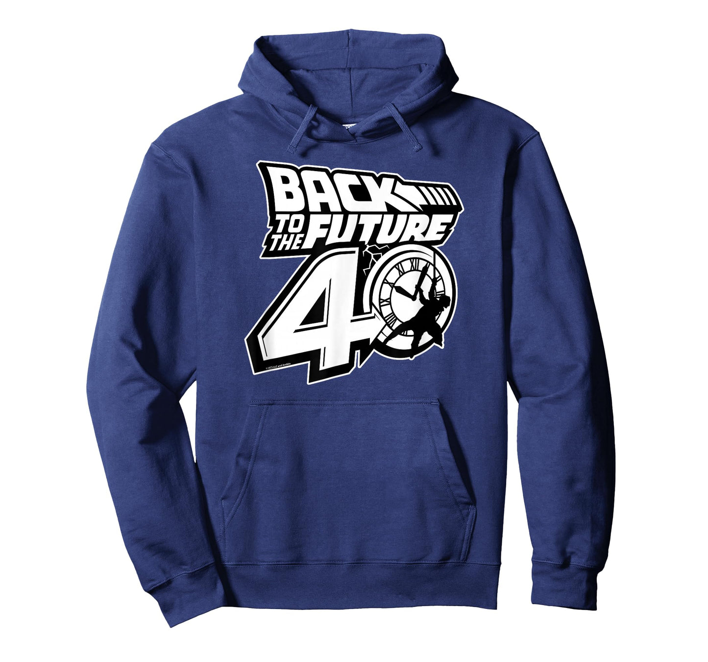 Back to The Future 40th Anniversary Logo Black and White T-Shirt