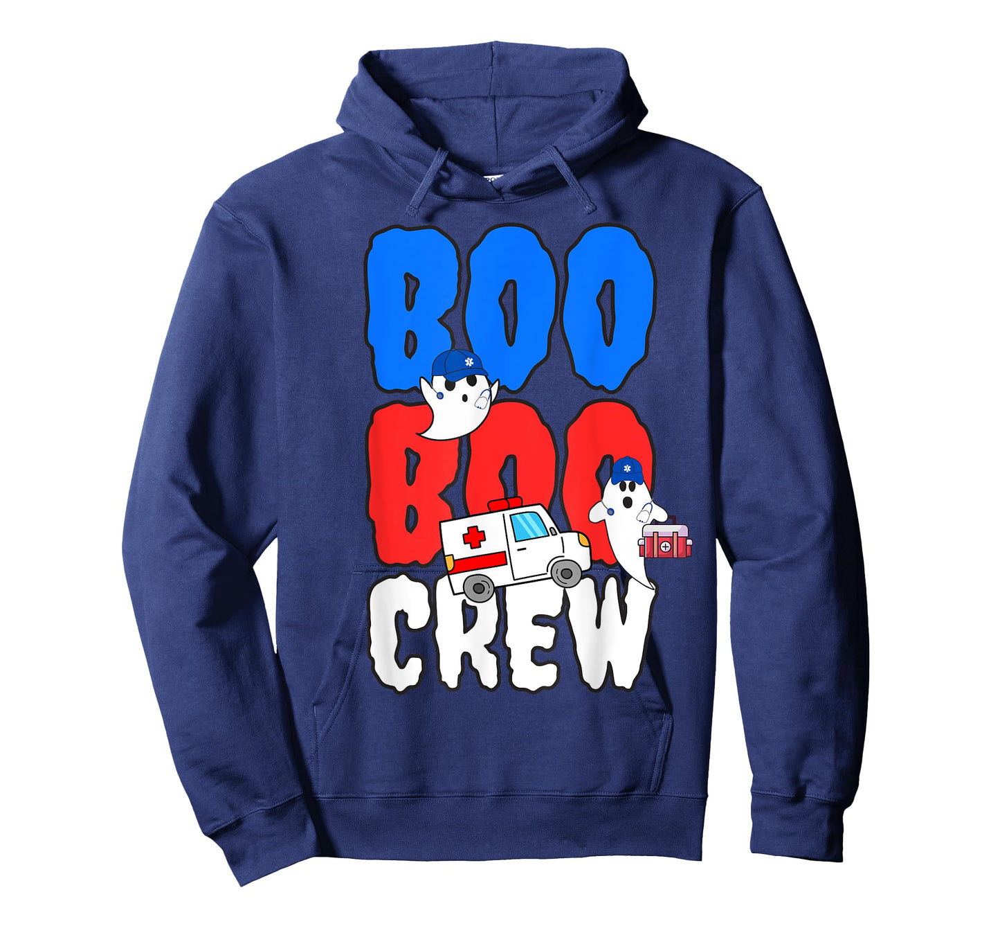 EMT Paramedic EMS Boo Boo Crew Ambulance Ghost Halloween T-Shirt
