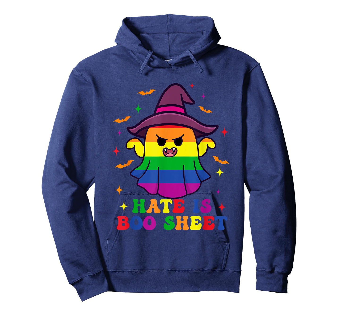 Cute Boo Sheet Gay Pride Ghost Hate Rainbow Flag LGBT T-Shirt