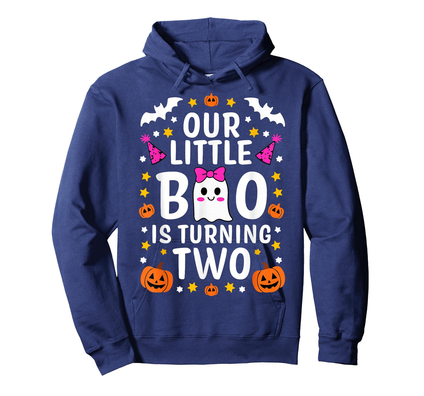 Our Little Boo Is Turning Two Yr 2nd Birthday Girl Halloween T-Shirt