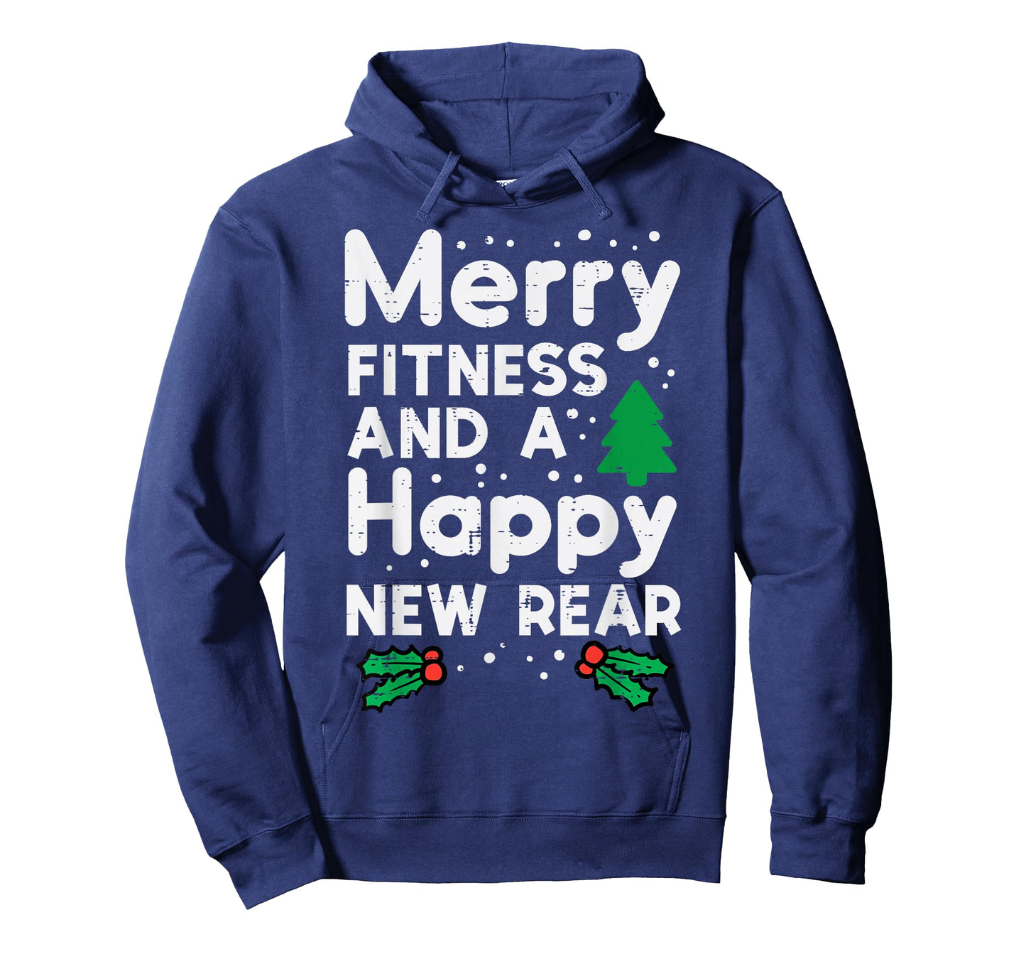 Christmas Merry Fitness Happy New Rear Xmas Workout Women T-Shirt