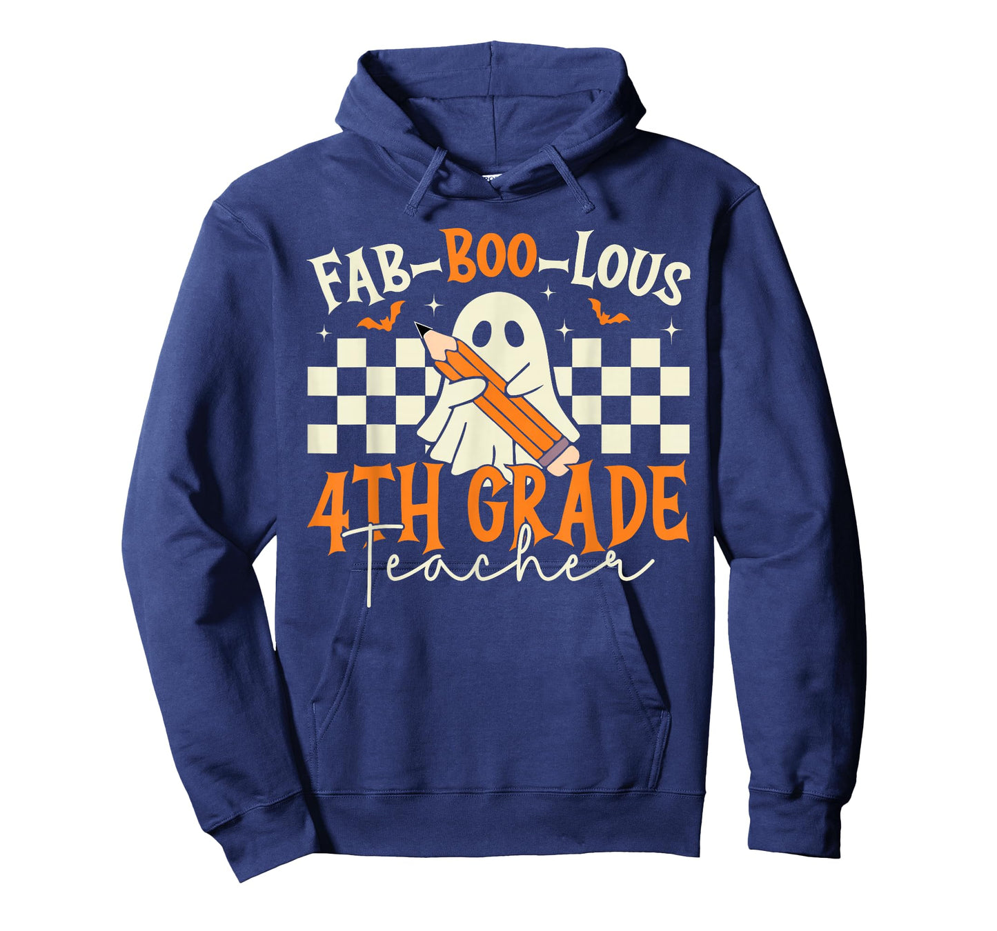 Fab Boo Lous 4th Grade Teacher Retro Ghost Spooky Halloween T-Shirt